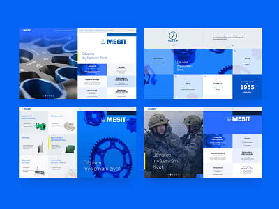 Mesit 4x blue design brand design branding clean company website cyan blue design drafts grid layout homepage identity index minimal typography visual identity web website