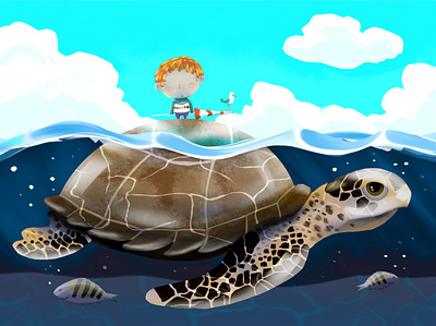 Ta pa casi pa playa. childrens illustration digitalart illustration procreate