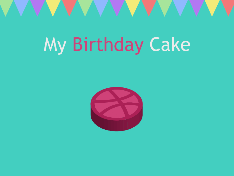 My Dribbble Birthday Cake
