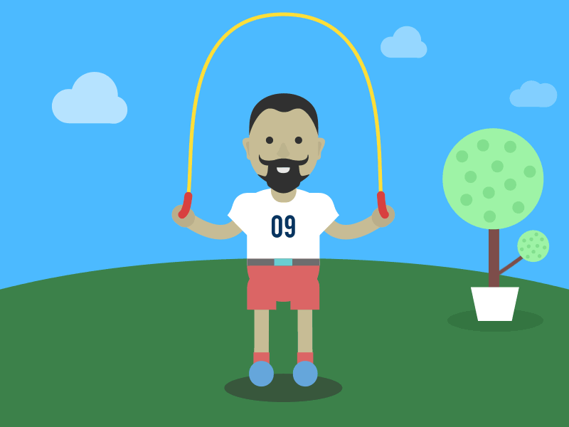 Rope Jump by Ramesh Sao ⚡️ on Dribbble