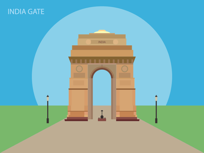 India Gate - Amar Jawan Jyoti amar jawan jyoti delhi all india war memorial india gate indian army rajpath kingsway