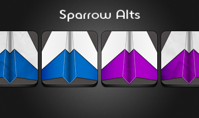 Jaku style Sparrow iOS icons icons ios jaku sparrow