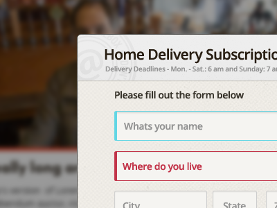 Delivery Form