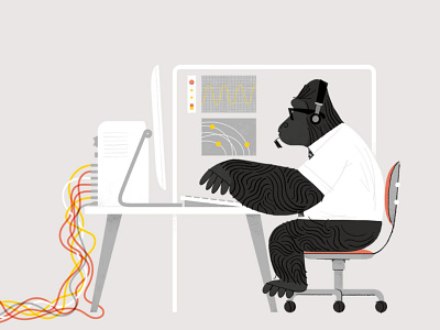 Gorilla Gorilla! animal branding character digital folioart gorilla illustration nick radford techonology