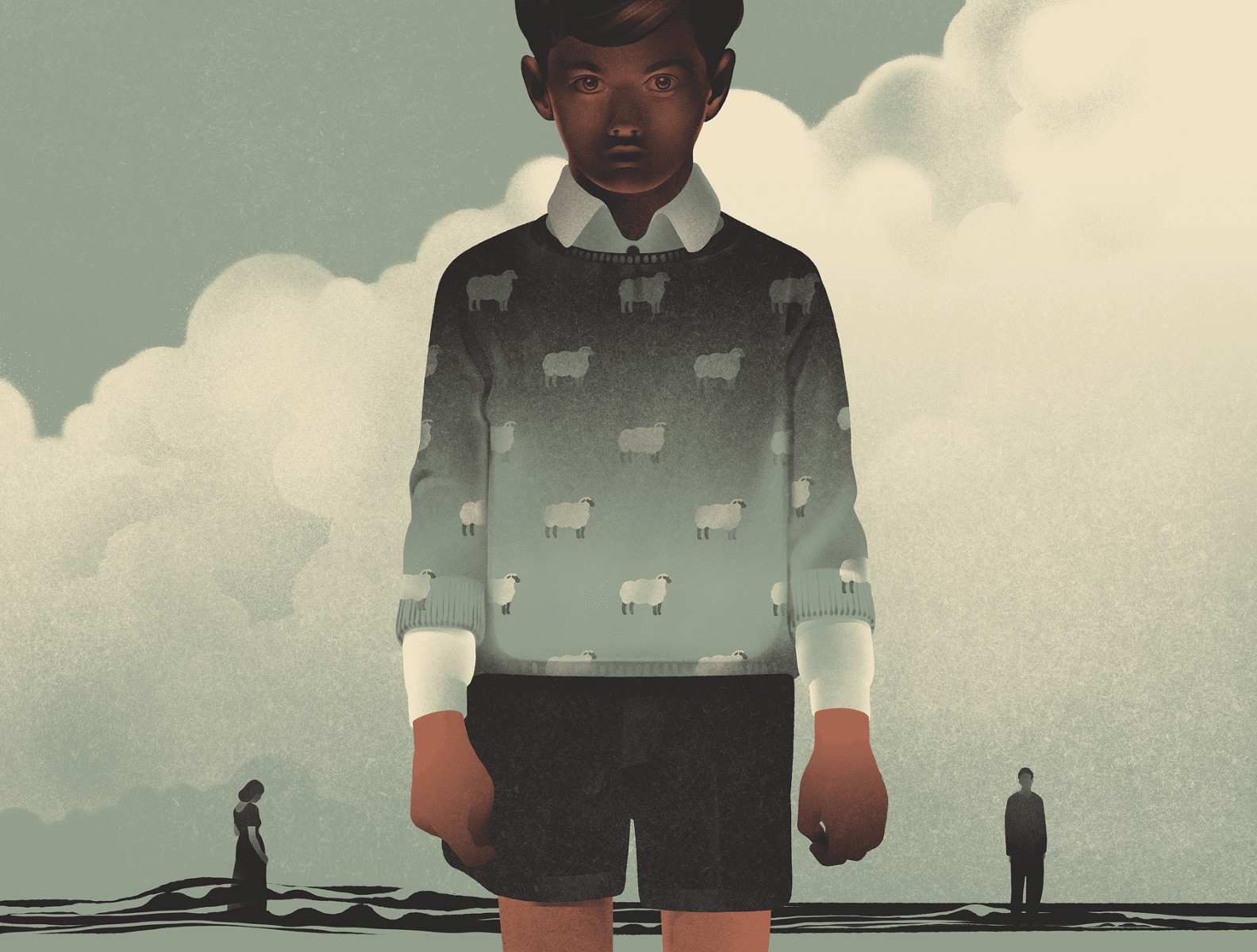Divine Boy boy character conceptual digital editorial folioart illustration karolis strautniekas texture