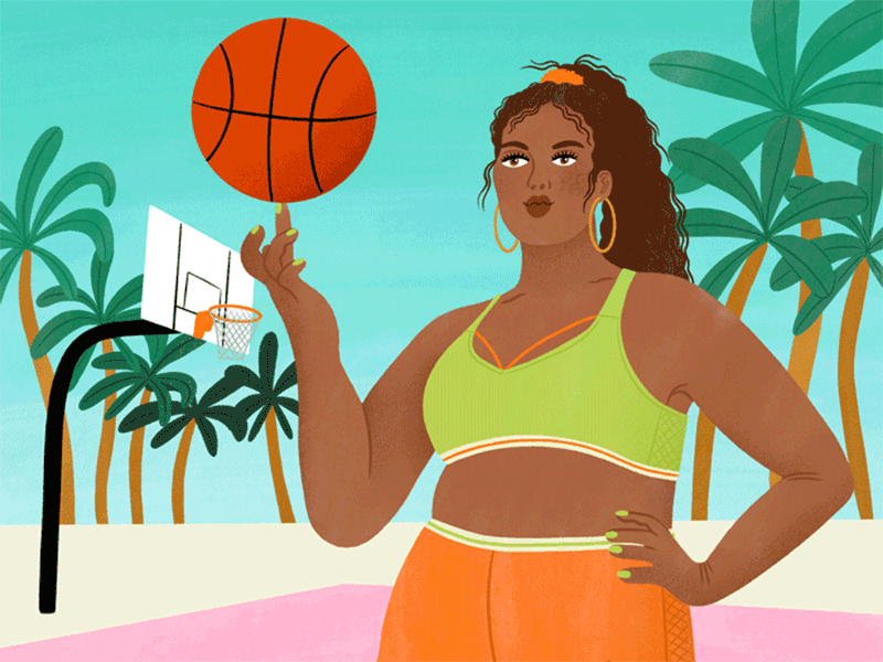 Basketball animation basketball bodil jane character digital folioart gif illustration sport woman