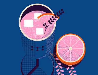 Drink cocktail digital drink folioart fruit graphic illustration maite franchi texture