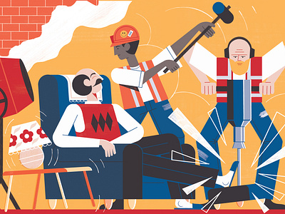 Hearing Loss character digital editorial folioart illustration magazine michael driver noise