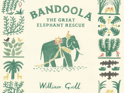 Bandoola book cover colouring pencil digital drawn folioart illustration publishing william grill