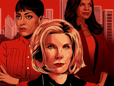 The Good Fight alexander wells celebrity city digital editorial folioart illustration portrait tv