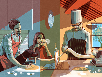 Greg James digital editorial folioart food illustration texture