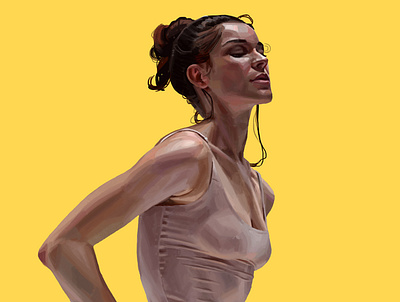 Ballet dance daniel clarke digital folioart illustration painting woman