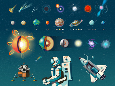 Astronomy astronomy digital folioart illustration peter greenwood poster science space technology vector