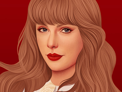 Taylor Swift celebrity digital editorial folioart illustration magazine mercedes debellard music portrait realist