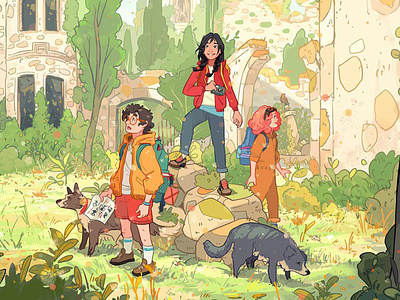 A Hike to Home character childrens digital folioart illustration publishing ricardo bessa scenic