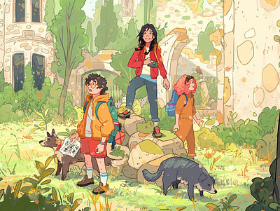 A Hike to Home character childrens digital folioart illustration publishing ricardo bessa scenic