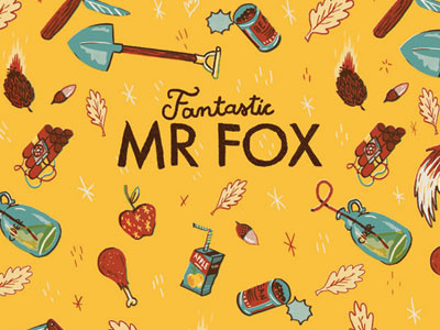 Fantastic Mr. Fox agency design digital graphic icons illustration movies wes anderson
