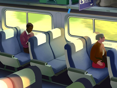The Quiet Car animation illustration travel