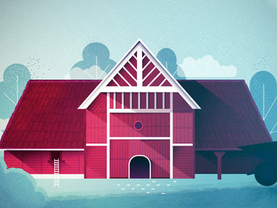 Barn icons illustration texture