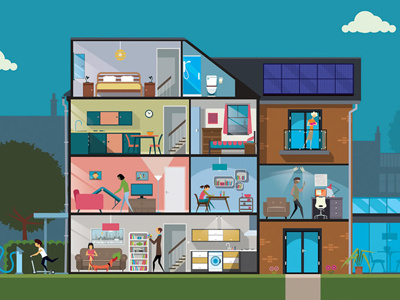 House cutaway illustration