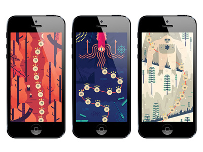 Two Dots maps app design dots game illustration