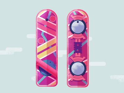 Hoverboard future icon illustration