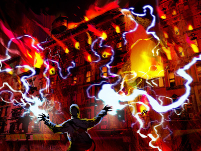 Infamous concept game illustration playstation ps3