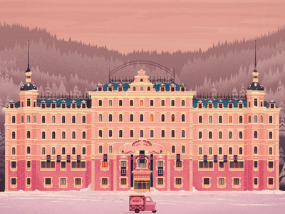 Grand Budapest Hotel illusration movie
