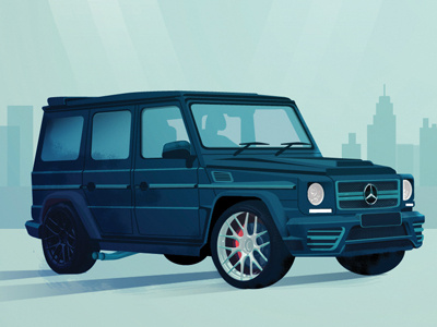 Mercedes car illustration