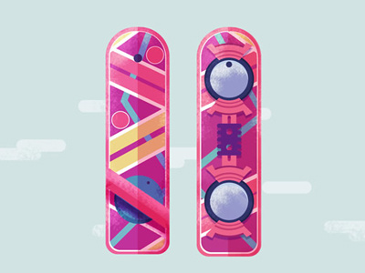 Hoverboard back to the future illustration