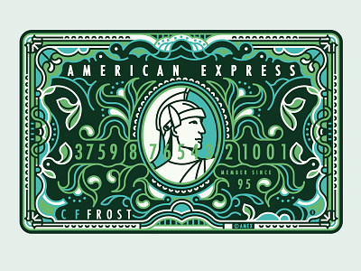 American Express illustration vector