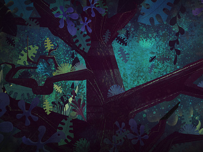 Tree animation background illustration tree