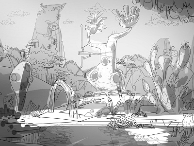 Work In Progress animation background frame illustration