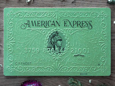American Express calligraphy decorative design papercarft