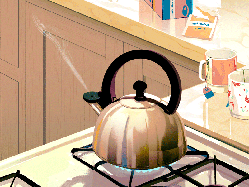 Time For Tea gif home illustration tea