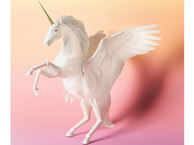 3d Unicorn 3d art folio illustration sculpture unicorn