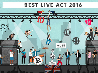 Best Live Act 2016 advertisement artist bands design illustration music popular poster