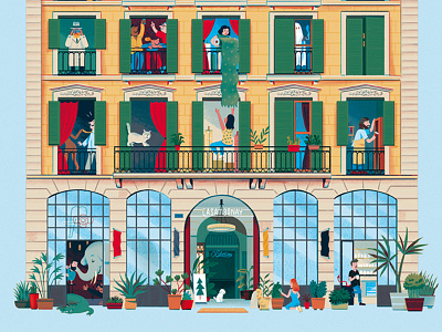 Casa Bonay Hotel - Advent Calendar architecture art calendar characters hotel illustration lifestyle travel