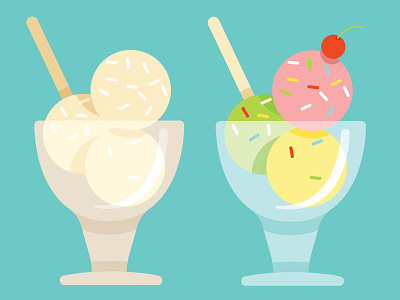 Ice Cream art digital editorial food graphic ice cream illustration