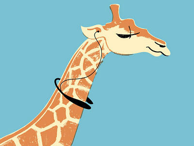 LG Tone Campaign - Giraffe animal art campaign digital giraffe illustration media music