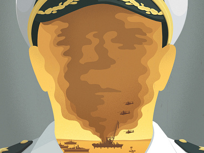 San Diego Magazine conceptual editorial illustration military