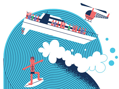 Dockwalk Magazine digital editorial geometric illustration infographic magazine sport travel