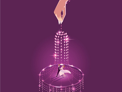 Ballroom PO Cruises ballroom couple design figurative graphic hand illustrator light photoshop purple vector