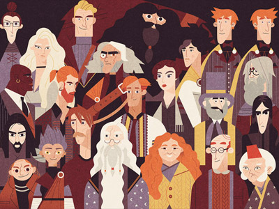 Order Of The Phoenix 20 years old character development digital harry potter hogwarts illustration stylised tutors wizards