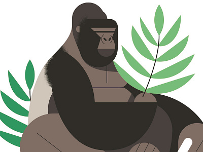 Travel + Leisure animal digital editorial gorilla illustration leisure travel vector