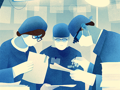 University Of Michigan doctors editorial hospital illustration office paperwork surgery theatre