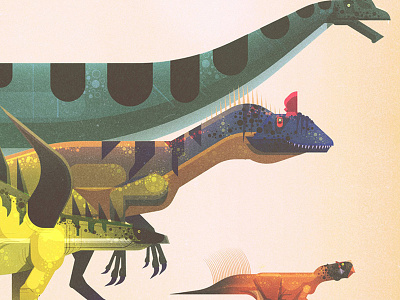 Dinosaurs concept digital dinosaurs folio art graphic history illustration illustrator james gilleard personal reptiles