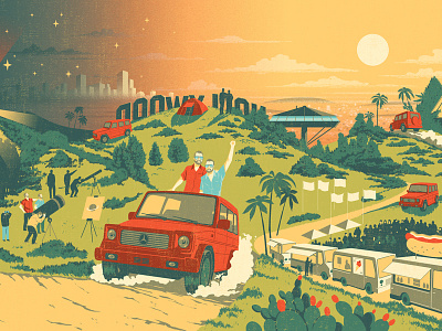 Continuum advertising car digital graphic hollywood illustration landscape transport travel