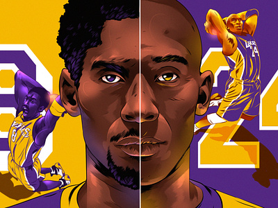 Kobe: 8 vs 24 by Folio Illustration Agency on Dribbble