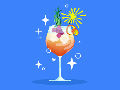 Cocktail cocktail colourful drink fruity graphic illustration sparkles vector